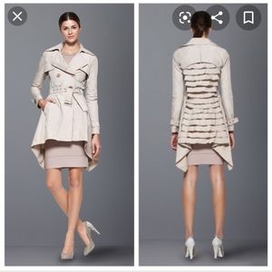 🔥BCBGMazAzria🔥 ruffled back trench - medium
